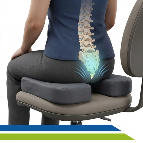 Almofada para Cóccix Conforto Alívio para Dirigir 130Kg Longevitech