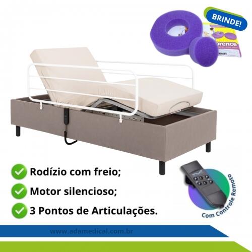 Cama Hospitalar Elétrica Reclinável Bivolt com Controle Remoto Pilati
