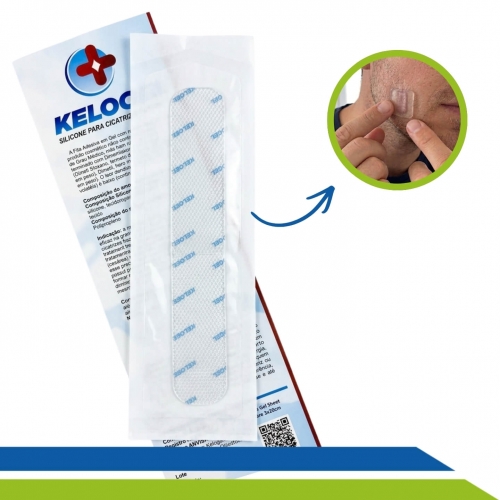 Fita de Silicone para Cicatriz e Prevenção de Queloide 20cmx3cm - Cód. D120 - Kelogel