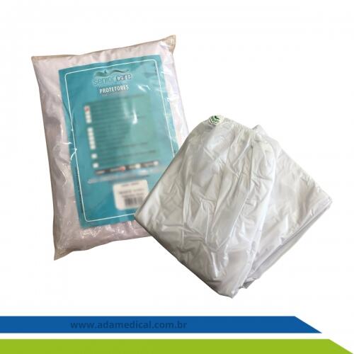 Protetor de Colchão Impermeável com Elástico Senior Care Solteiro 100% PVC Siliconizado Antialérgico Antiácaro Lavável