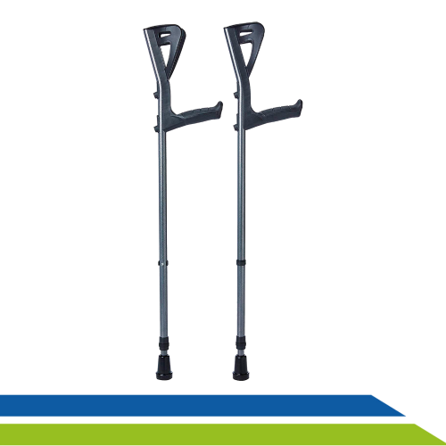 Muleta Ortopédica Canadense Adulto Fixa Alumínio Ajustável 9 Regulagens Mobilidade PAR 100kg Dilepé