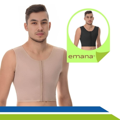 Colete para Ginecomastia Emana Modelador Masculino Pós-Cirúrgico Compressão New Form
