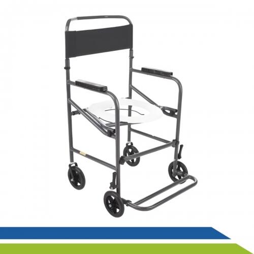 Cadeira de banho Higiênica Dobrável Reforçada até 130kg para Idoso e Mobilidade Reduzida