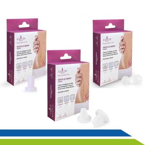 Órtese de Umbigo de Silicone Pós-Cirúrgico Plástica Abdominoplástia Hérnia Anatômica Esférica ou Cilíndrica - New Form