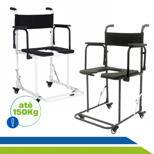 Cadeira de Banho Desmontável Dobrável Higiênica Idoso Adulto B5 150kg Ortomobil