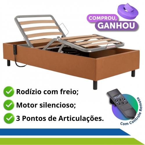 Cama Hospitalar Motorizada Articulada Zeus Pilati até 150kg Com Controle Remoto Idoso Acamado Cadeirante
