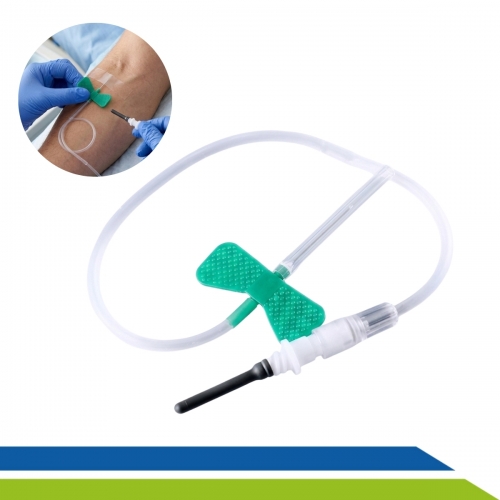 Scalp 21G Verde Coleta a Vácuo INJEX Estéril Descartável Profissional Coleta de Sangue Alta Vazão