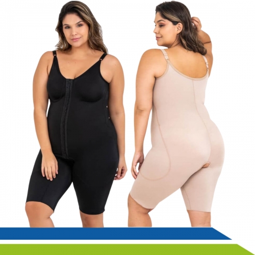 Cinta Plus Size Completa Pós-Cirúrgica Modeladora com Reforço e Busto Pré-Moldado 60402 - New Form
