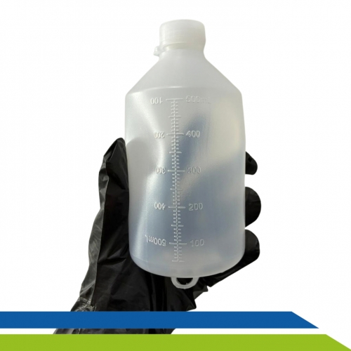 Frasco para Nutrição Enteral 500ml Polietileno Uso Hospitalar UN - CÓD. 3229