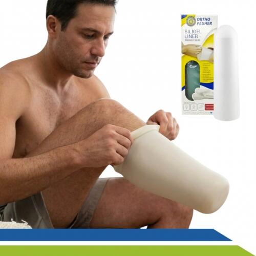 Liner de Silicone Interface Prótese Transtibial para Coto Sem Conexão Ortho Pauher