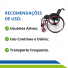 Cadeira de Rodas Monobloco Alumínio Leve Reclinável até 120kg Fácil de Transportar