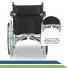 Cadeira De Rodas Dobrável Reforçada com Duplo X Até 120kg Rodas Antifuro para Idoso e Mobilidade Reduzida