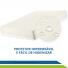 Protetor de Colchão Impermeável com Elástico Senior Care Solteiro 100% PVC Siliconizado Antialérgico Antiácaro Lavável