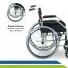 Cadeira De Rodas Dobrável Reforçada com Duplo X Até 120kg Rodas Antifuro para Idoso e Mobilidade Reduzida