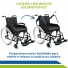 Cadeira de Rodas Dobrável 125kg Certificada INMETRO – Para Idosos, Fraturas e Pós-Operatório