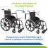 Cadeira de Rodas Dobrável MA3F até 150kg Conforto, Segurança e Mobilidade para o Dia a Dia Ortomobil