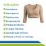 Sutiã Pós-Cirúrgico com Mangas Alta Compressão Mamoplastia Lipo Lifting de Braço New Form