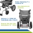 Cadeira de Rodas Motorizada Super Leve Dobrável Portátil até 120kg com Bateria de Lítio