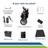 Cadeira de Rodas Motorizada Elétrica Dobrável Leve Compacta até 110kg Idoso Acamado POP Power Lite