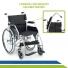 Cadeira De Rodas Dobrável Reforçada com Duplo X Até 120kg Rodas Antifuro para Idoso e Mobilidade Reduzida