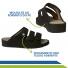Chinelo Mule Ortopédico Ajustável com Pontos Massageadores Fascite Plantar Esporão Calcâneo Pé Diabético Mundo Flex
