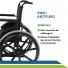 Cadeira De Rodas Dobrável X Reforçada Até 150kg com Pneu Antifuro para Idoso e Mobilidade Reduzida