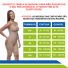 Kit Pós Cirúrgico Cinta Emana Macaquinho + Encosto Triangular Abdominoplastia Lipo LED HD Conforto Recuperação