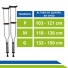 Par de Muletas Axilar Adulto em Alumínio Ajustável 8 Regulagens até 120kg Dilepé