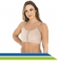 Sutiã Pós-Cirúrgico para Implante de Silicone, Mastectomia e Mamoplastia Preto e Bege - Double - New Form