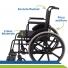 Cadeira De Rodas Dobrável X Reforçada Até 150kg com Pneu Antifuro para Idoso e Mobilidade Reduzida